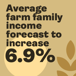 Average farm family income forecast to increase 6.9%