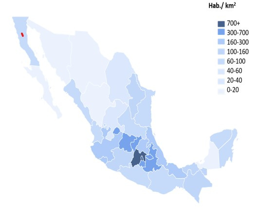 Population density map