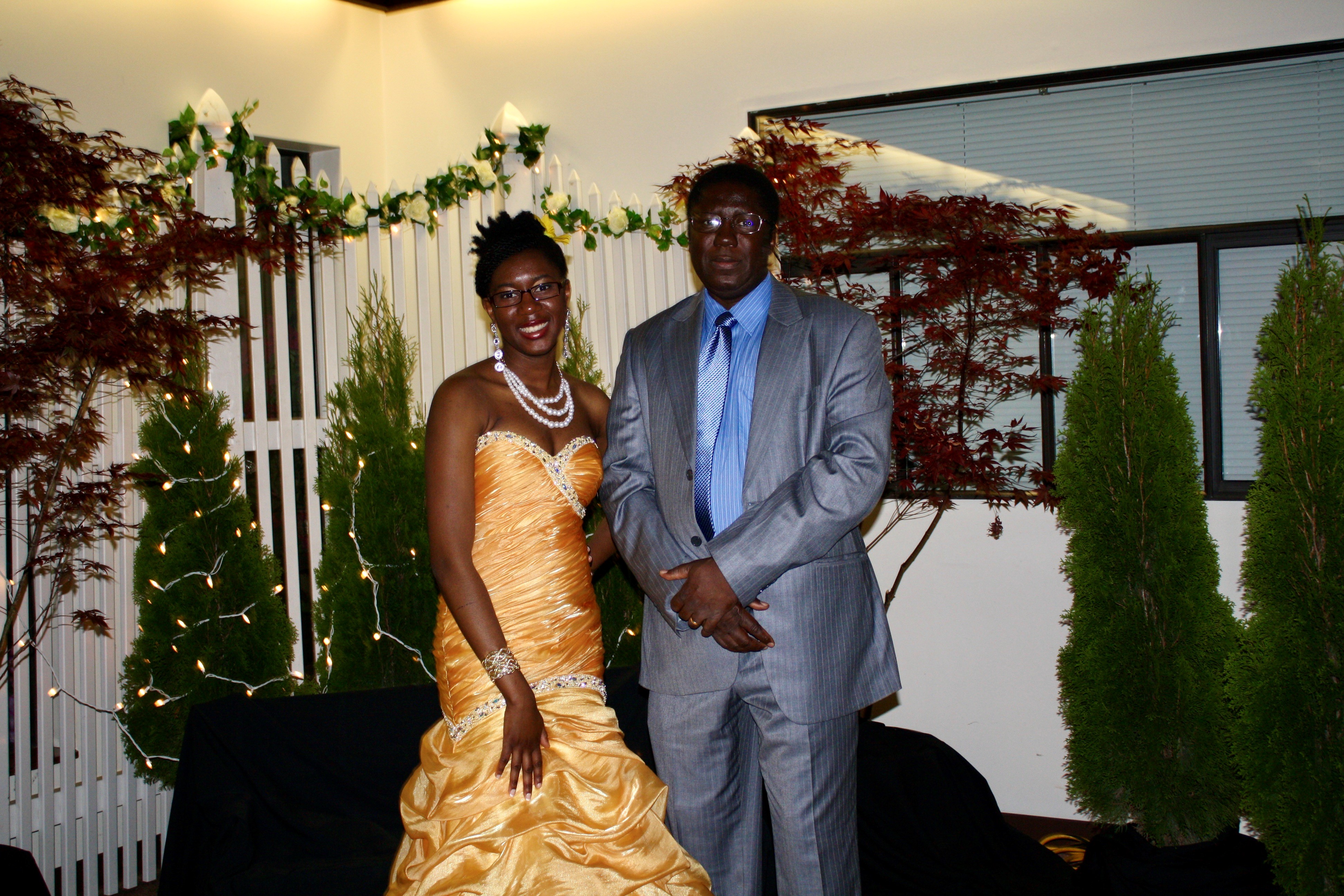 Nassira Diarra, on her high school graduation day in Agassiz, B.C., with her father Dr. Moussa Diarra