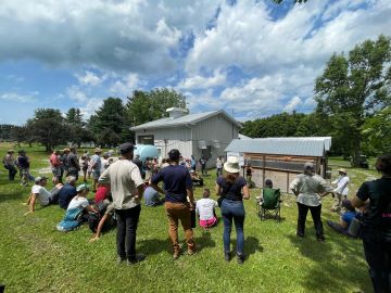 Participants at a presentation on the latest research relevant to the wine industry.