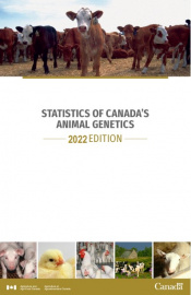 Decorative image - Cover page Statistics of Canadas animal genetics 2021 Edition