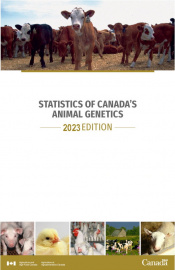 Decorative image - Cover page Statistics of Canadas animal genetics 2021 Edition