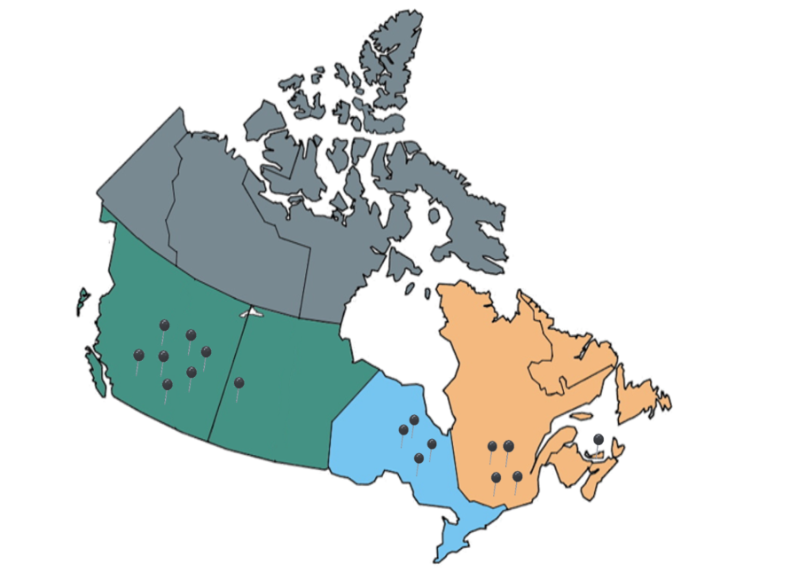 Image of a map as indicated in the table below